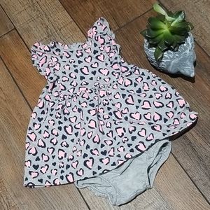 Baby girl cheetah heart outfit 3 months Carter's